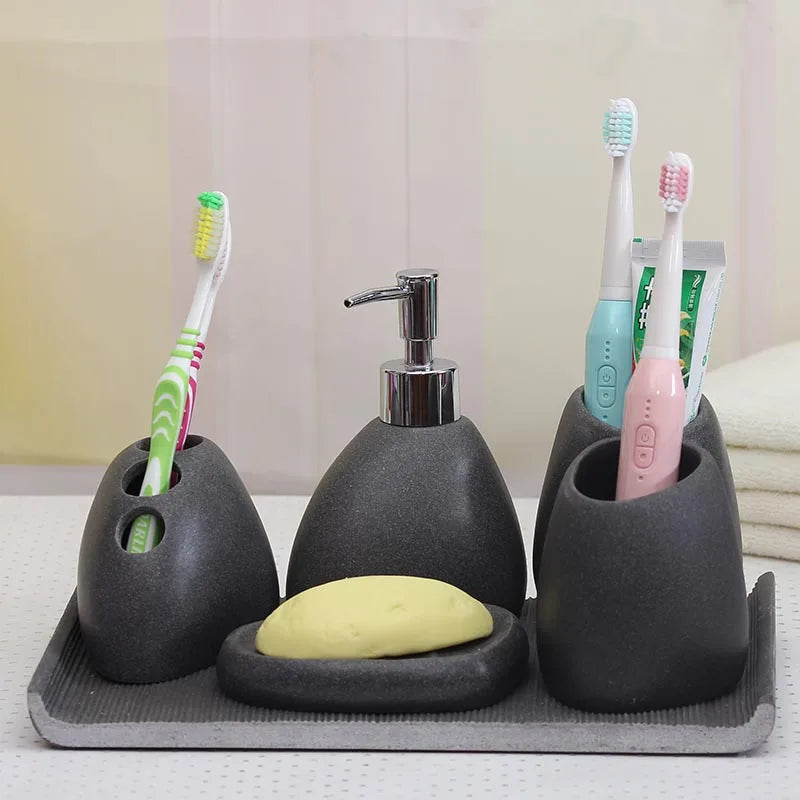 Resin Bathroom Emulsion Bottle High-Grade Wash Gargle Cup