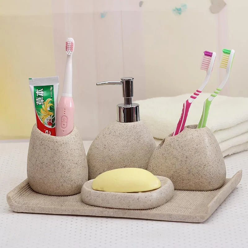 Resin Bathroom Emulsion Bottle High-Grade Wash Gargle Cup