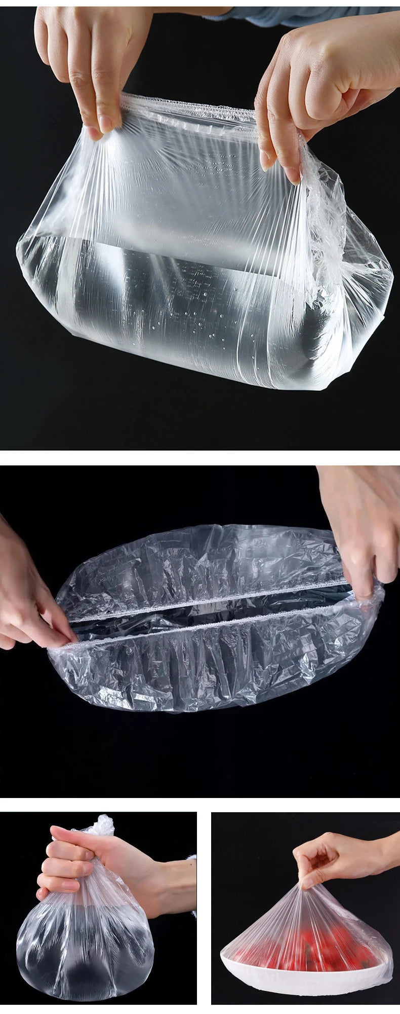 Reusable Disposable Food Cover Plastic Wrap Durable Elastic