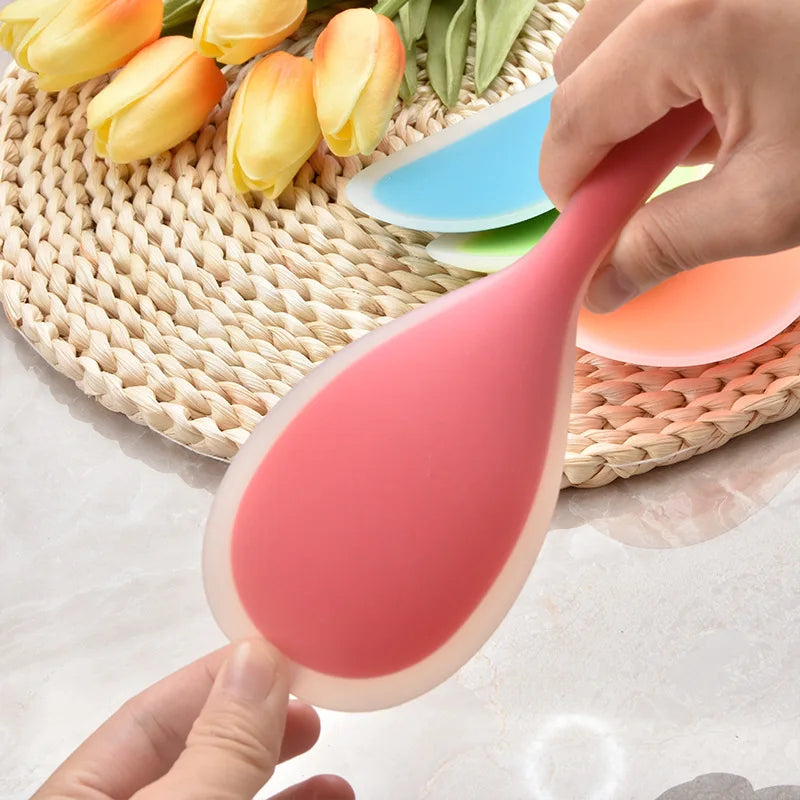 Colorful Silicone Rice Spoon Non-Stick Cooking Spoons Sushi