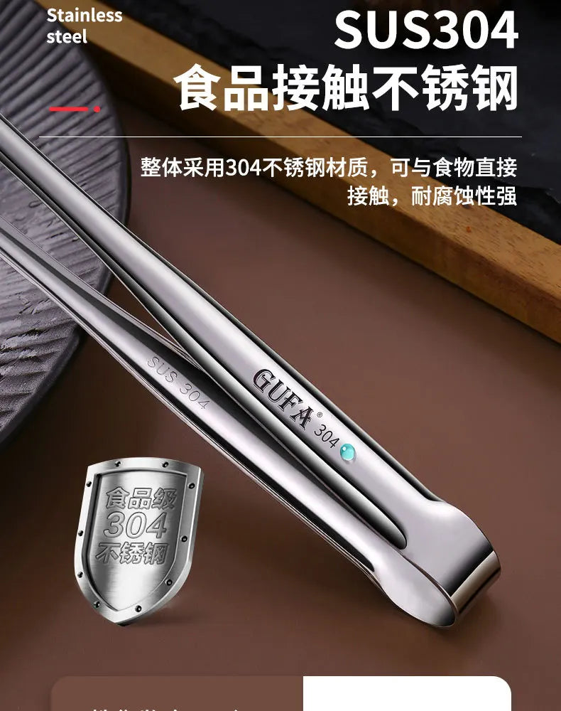 Stainless Steel Barbecue Tongs Japanese Bread Tongs Food