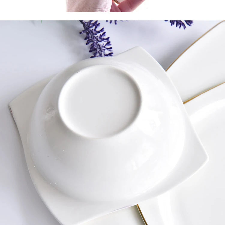 Ceramic Bowl Dish Bone Porcelain Tableware Creative Phnom