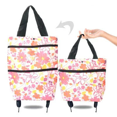 Folding Reusable Shopping Bags Small Pull Cart Buy
