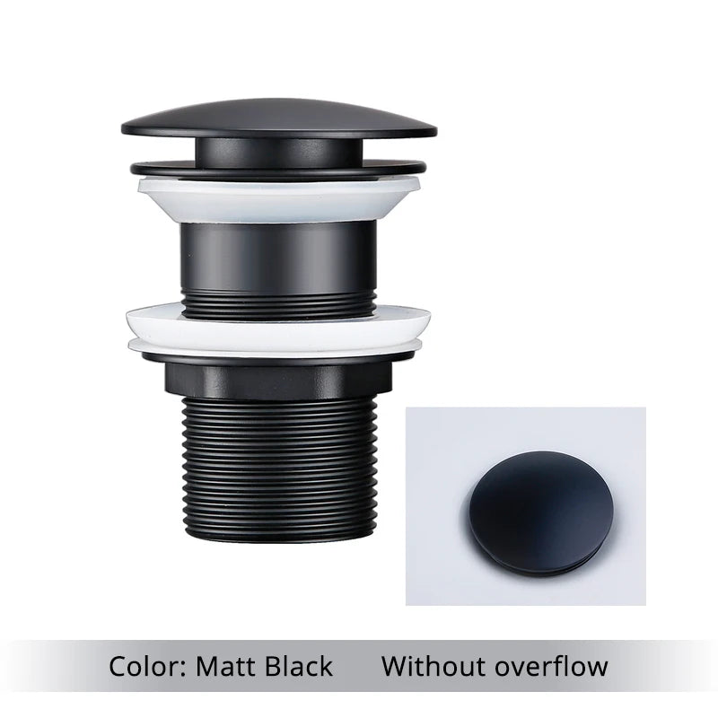 Bathroom Basin Gunmetal Pop-Up Drain Waste Stopper Sink