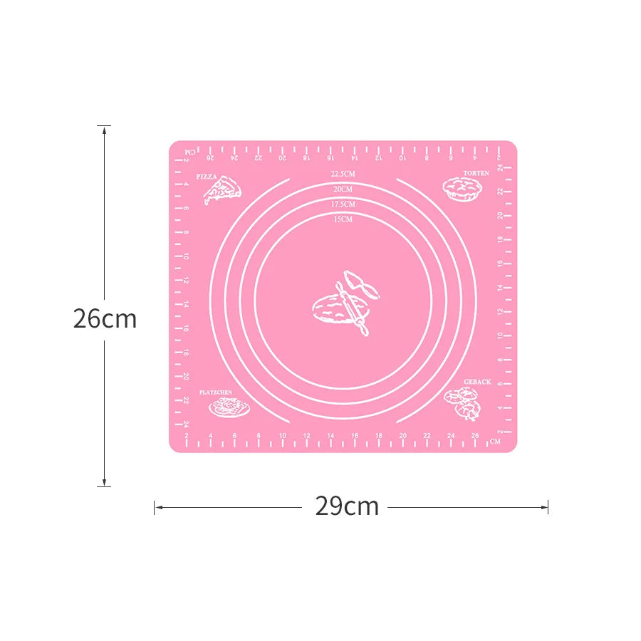 Multicolor Silicone Baking Mat 70/50/40cm Sheet Pizza Dough