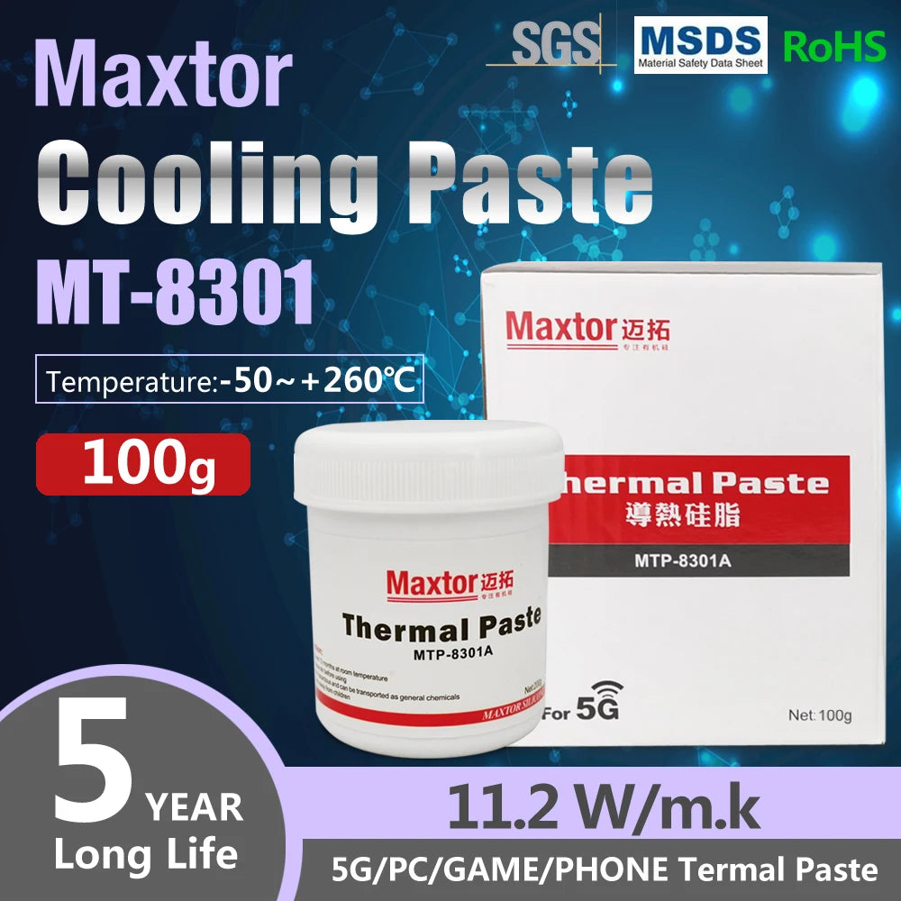 12w/Mk Maxtor Thermal Paste Grease Amd Intel Processor