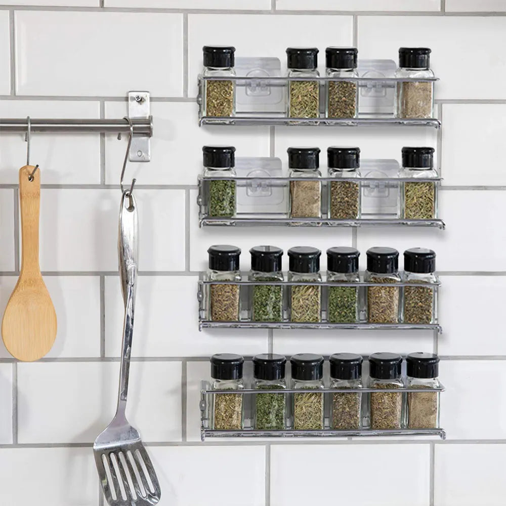 Organizer Metal Hanging Spice Racks Restaurant Wall-Mounted