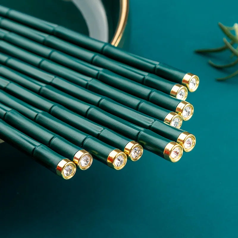 High-End Japanese Stainless Steel Chopsticks Metal Non-Slip Steel