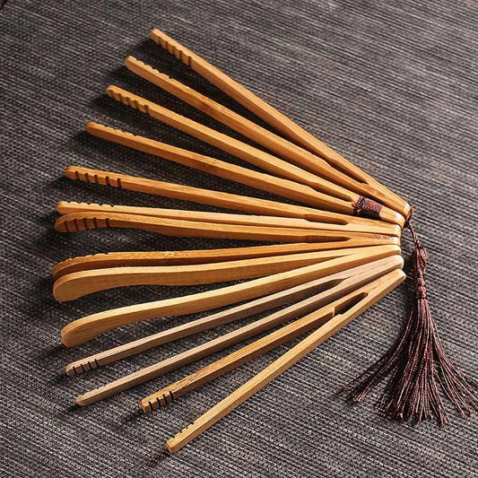 Wooden Tea Clip Bread Tong Food Barbecue Salad