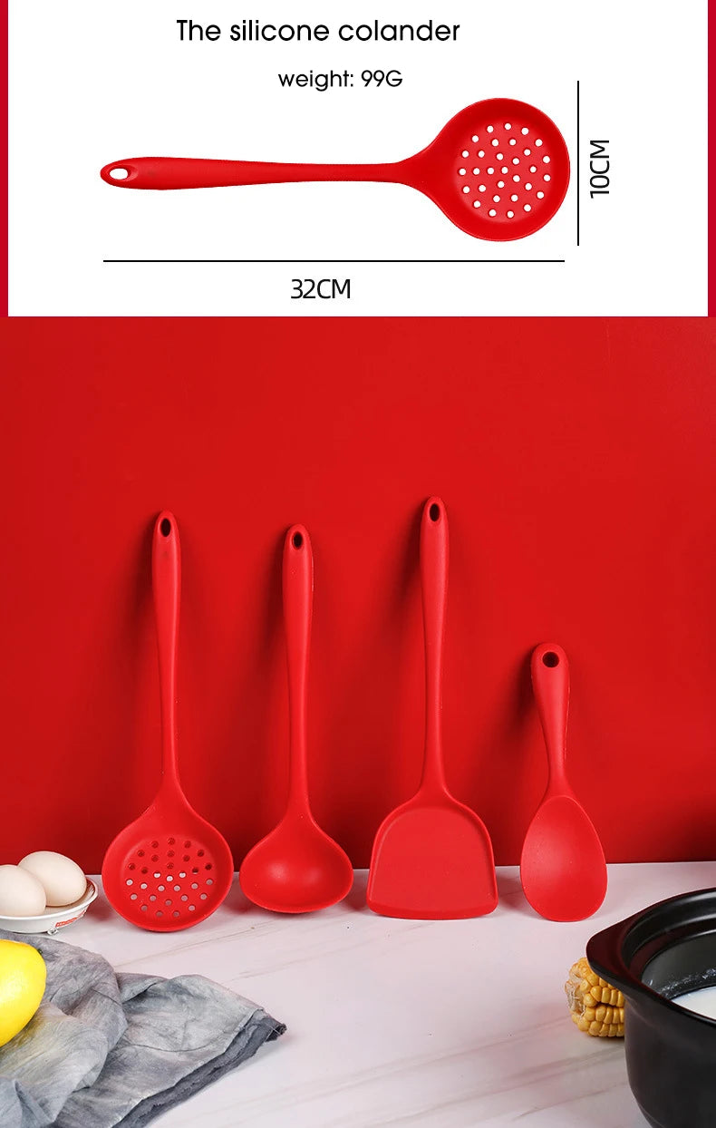 1-4pcs Non-Stick Spatula Shovel Soup Spoon Colander Rice