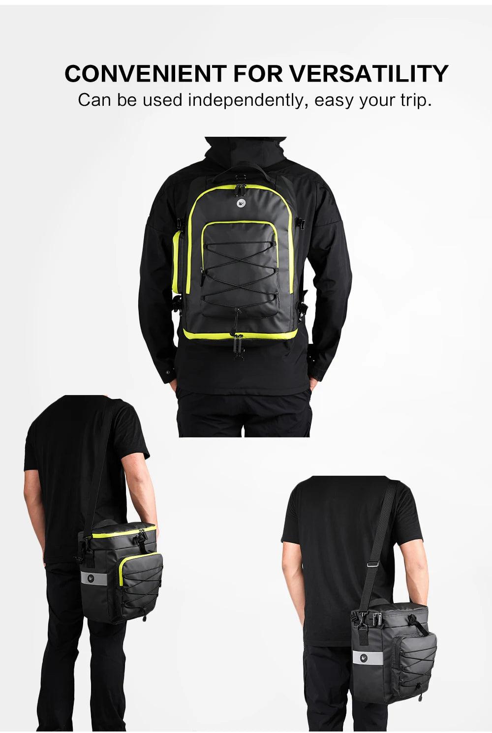 Rhinowalk Bike Pannier Bag In Big Capacity Trunk