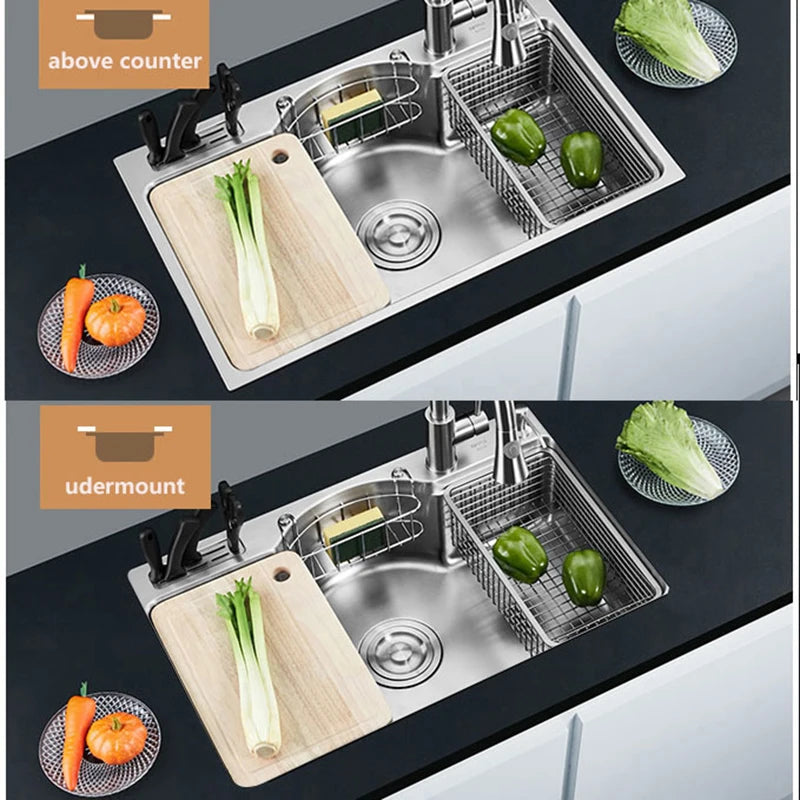 Sink Stainless Steel 2mm Thickness Brushed Sinks Bowl