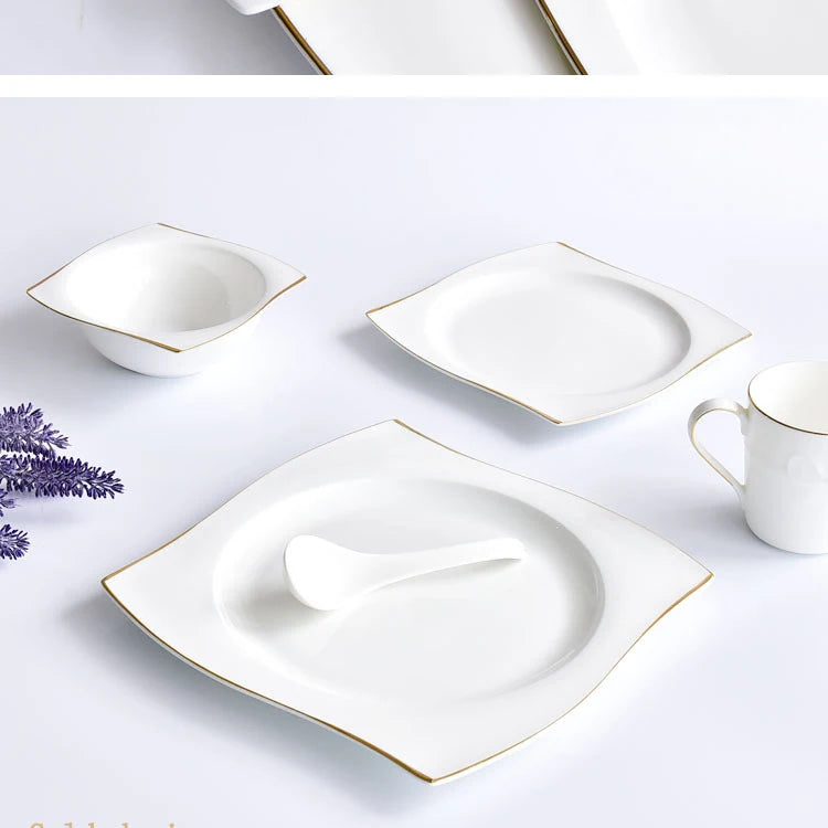 Ceramic Bowl Dish Bone Porcelain Tableware Creative Phnom