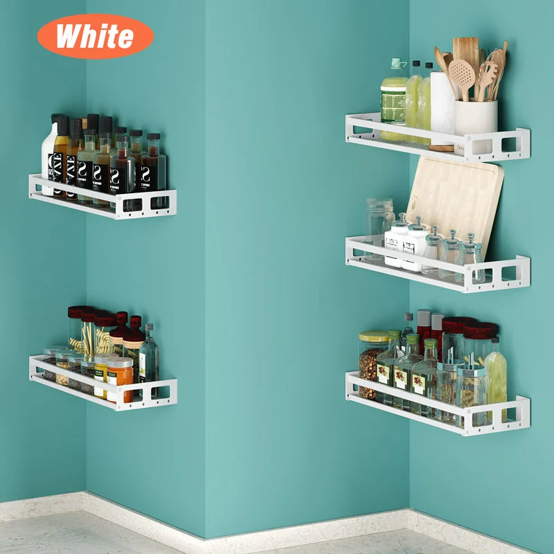 Multi-Purpose Organizer Wall Mount Spice Rack Shelf Bracket