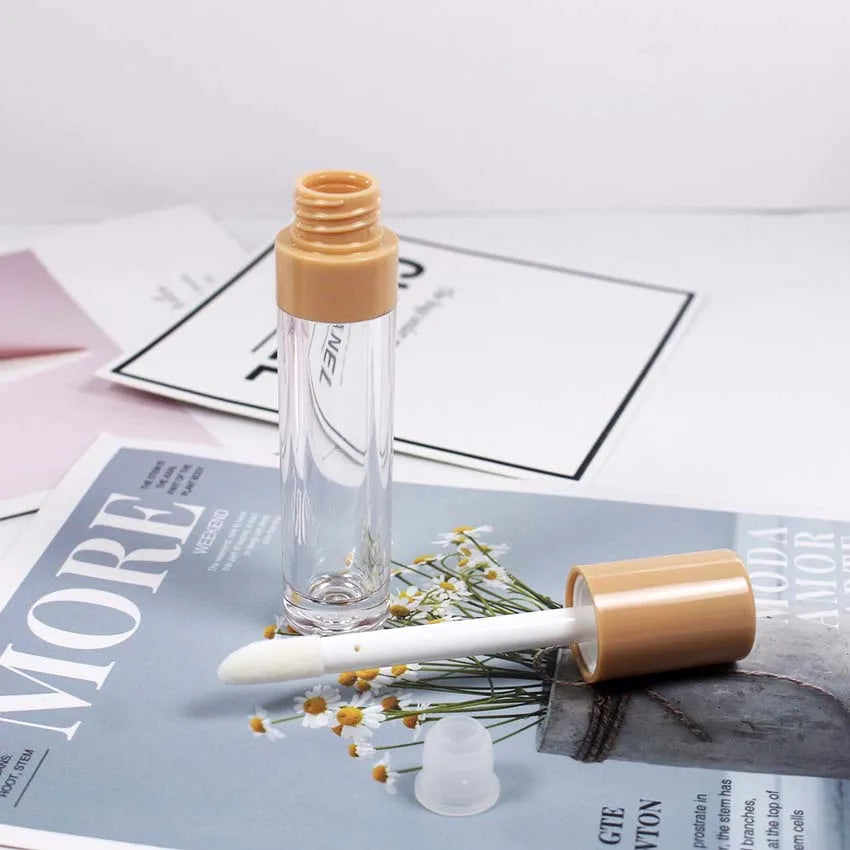 8ml Thick Wall Clear Lipgloss Tube Big Brush