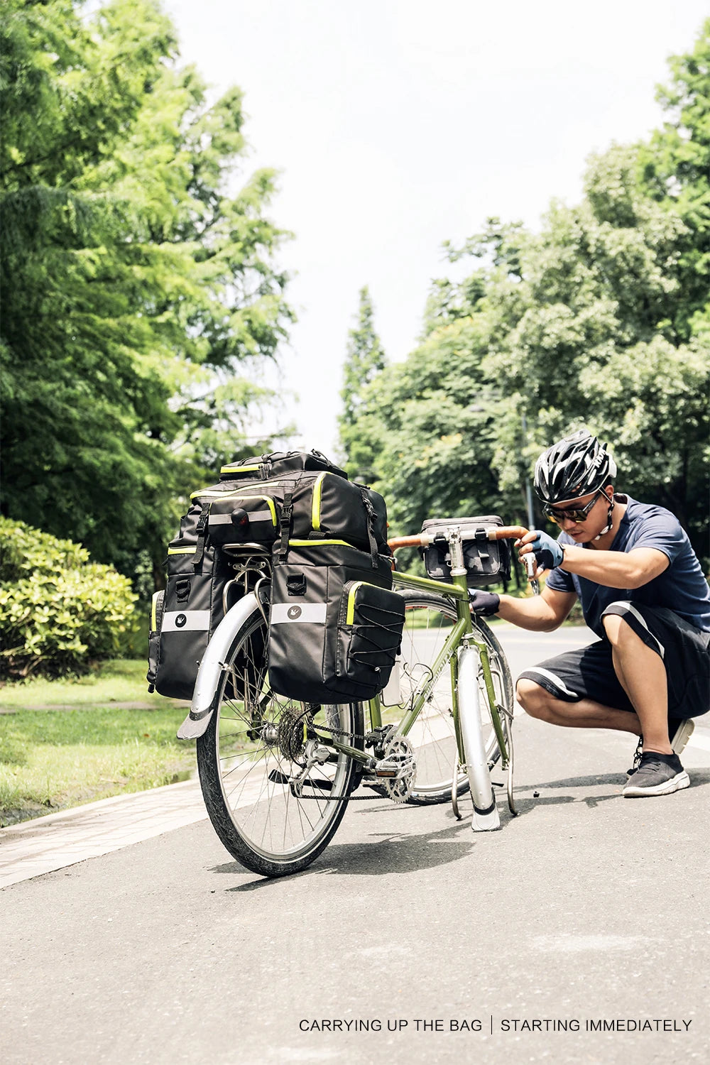 Rhinowalk Bike Pannier Bag In Big Capacity Trunk