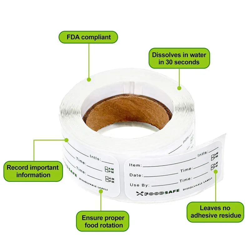 300/Pcs Food Storage Labels Adhesive Removable Food Labels