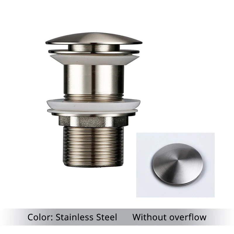 Bathroom Basin Gunmetal Pop-Up Drain Waste Stopper Sink