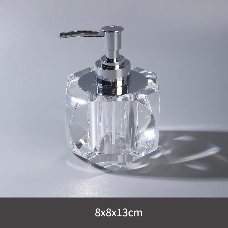 Crystal Glass Bathroom Toothbrush Cup Soap Dish Bottling