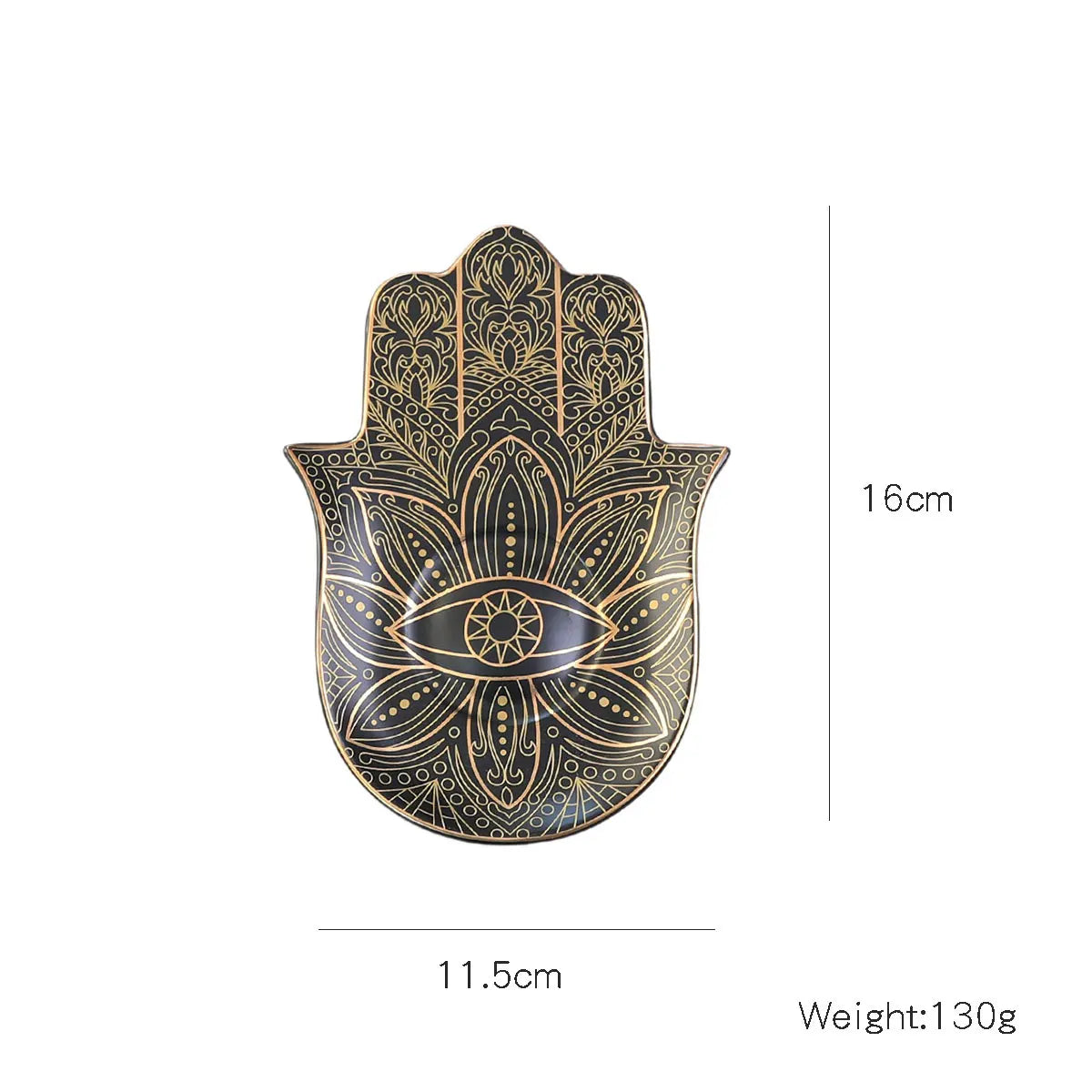Ceramic Dish Coffee Cup Tray Decorative Hamsa Hand