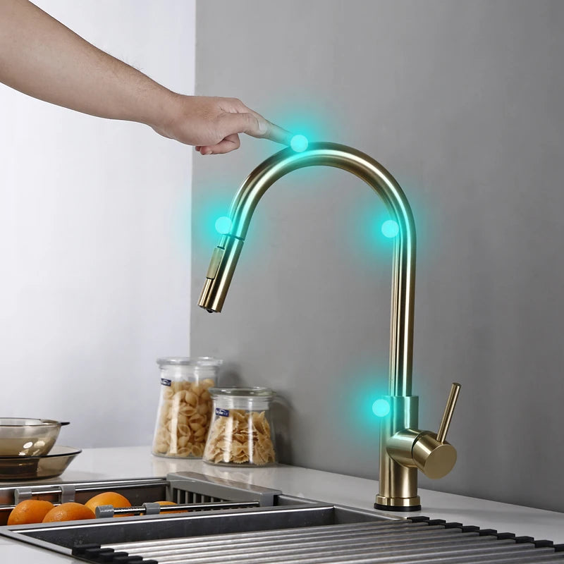 Touch On Faucet Matt Black Sensor Activated Pull