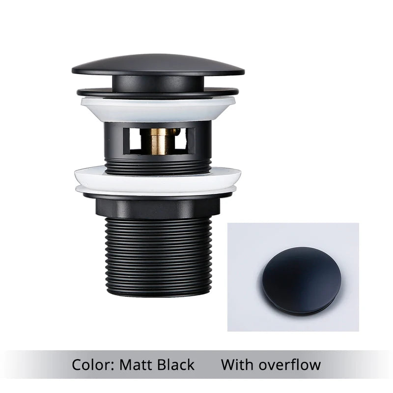 Bathroom Basin Gunmetal Pop-Up Drain Waste Stopper Sink