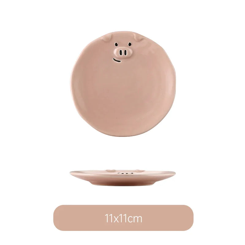 Cute Dish Ceramic Japanese Cartoon Tableware Creative Personality