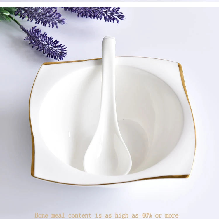 Ceramic Bowl Dish Bone Porcelain Tableware Creative Phnom
