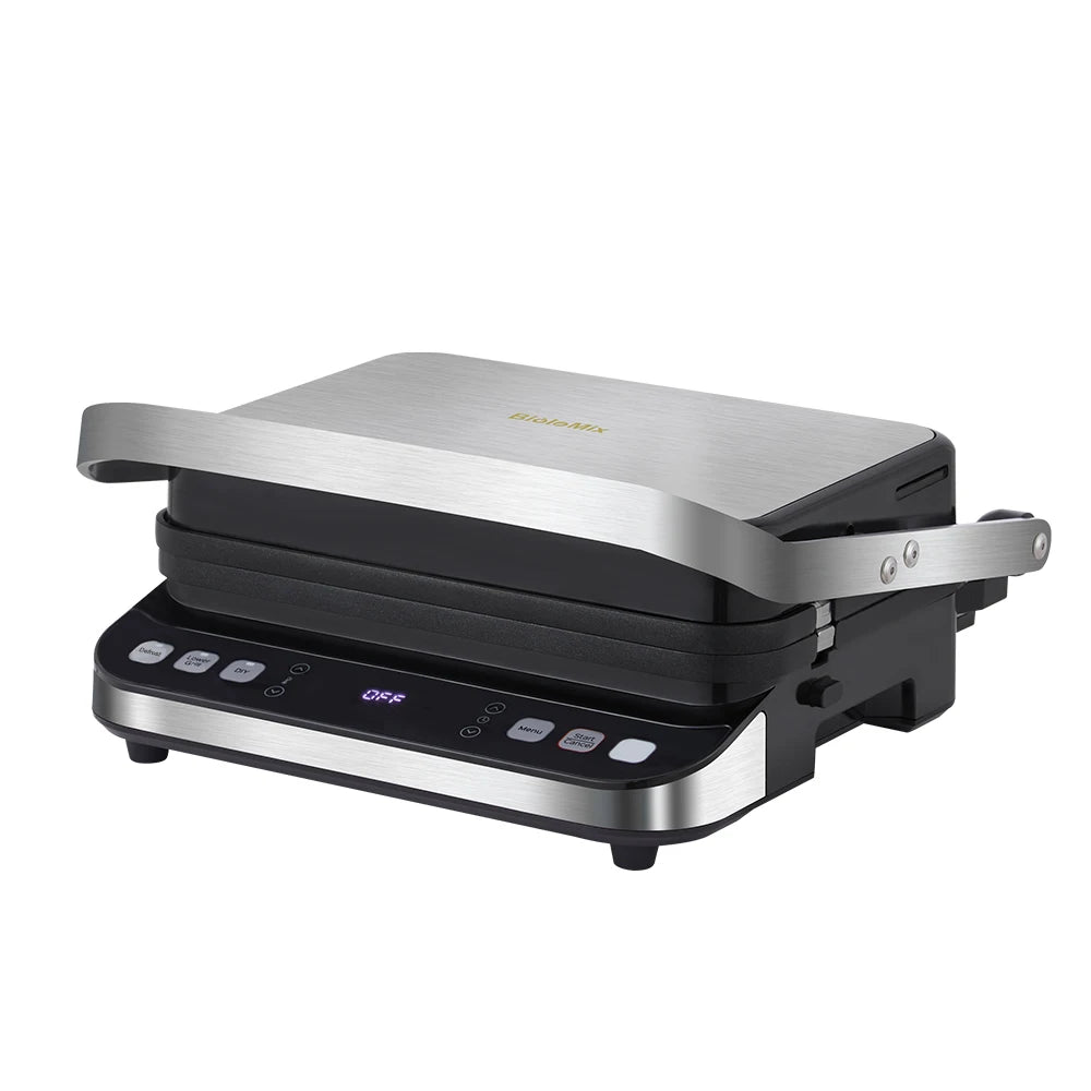 Biolomix 2000w Electric Contact Grill Digital Griddle Panini