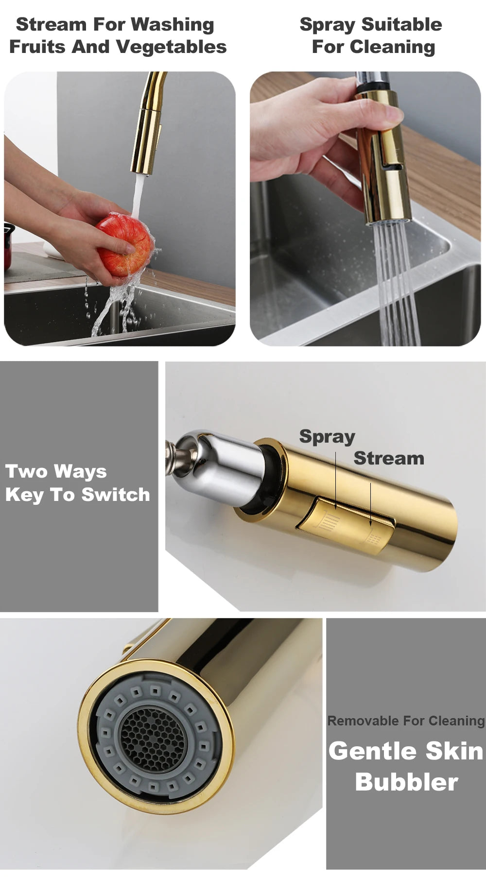 Bagnolux Titanium Black Brushed Deck Mounted Faucet Two
