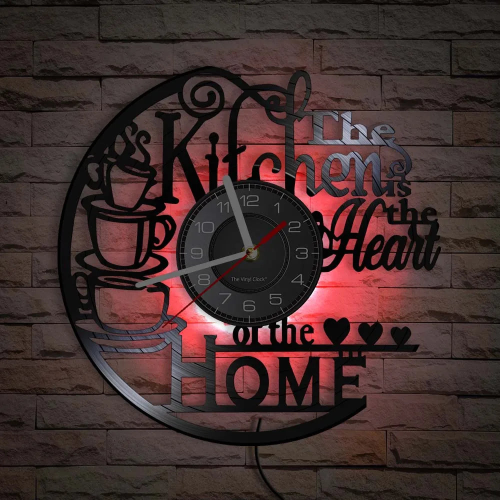 Is Heart Of Vinyl Record Wall Clock Cooking