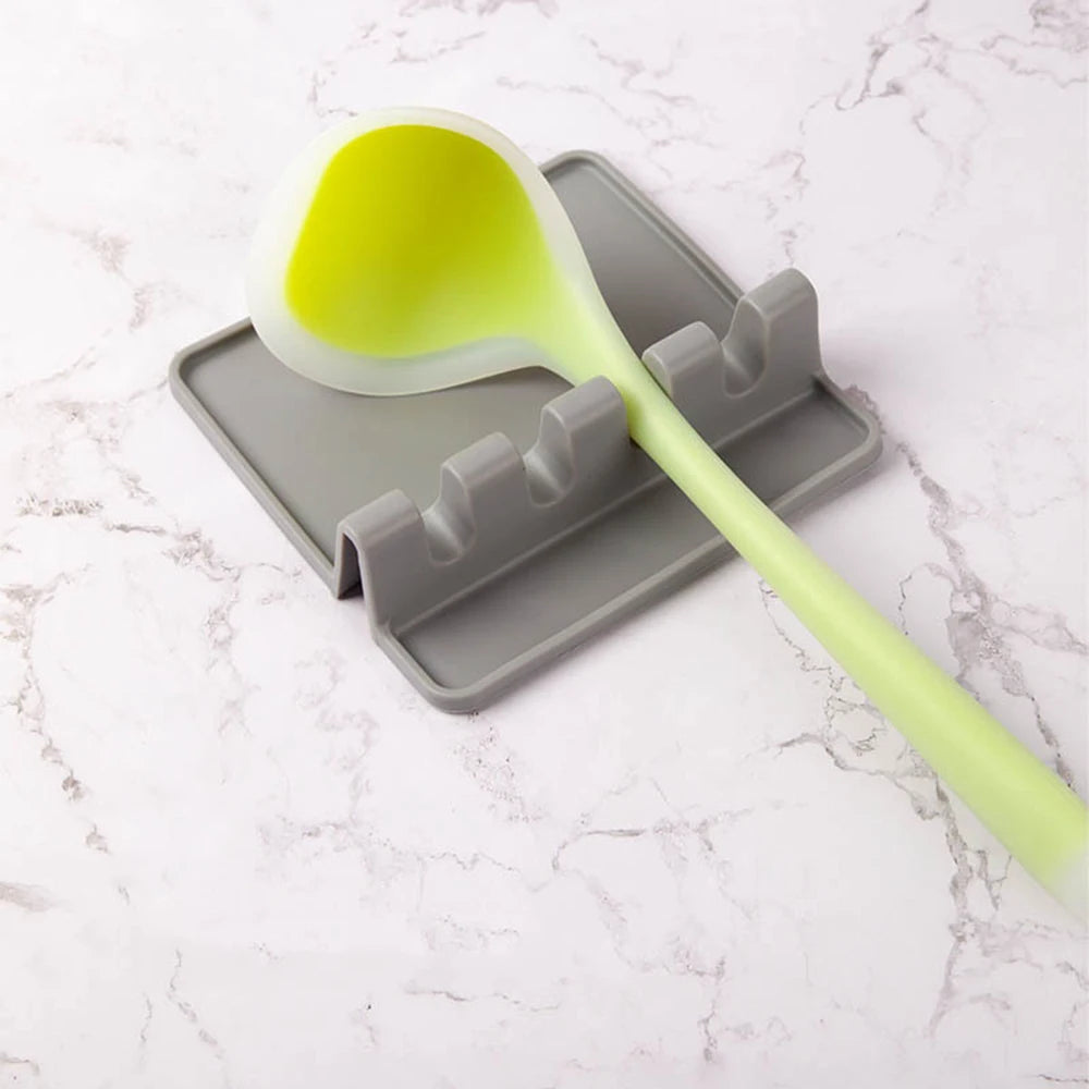 Long Handle Silicone Soup Spoon Non-Stick Large Food