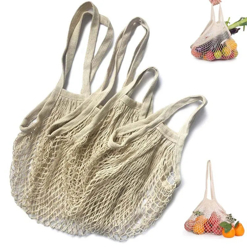Reusable Cotton Mesh Produce Bags Vegetable Fruit Food