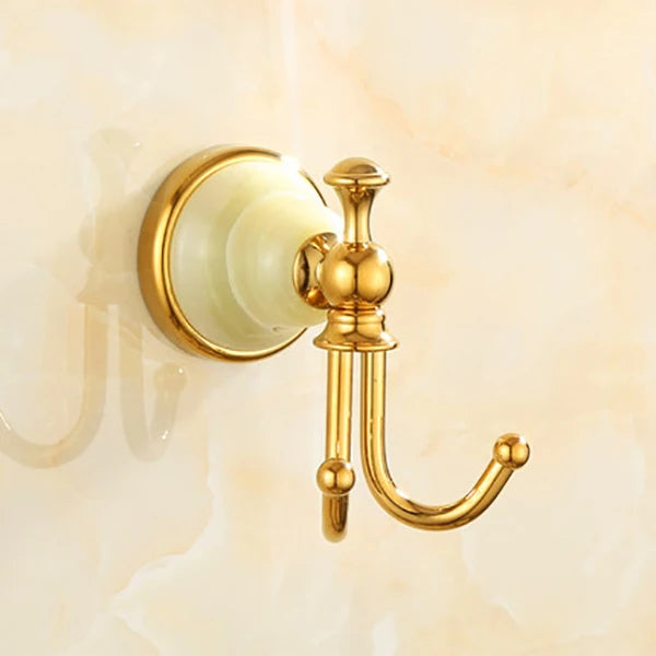 Tuqiu Bathroom Gold Bathroom Shelf Towel Rack Towel