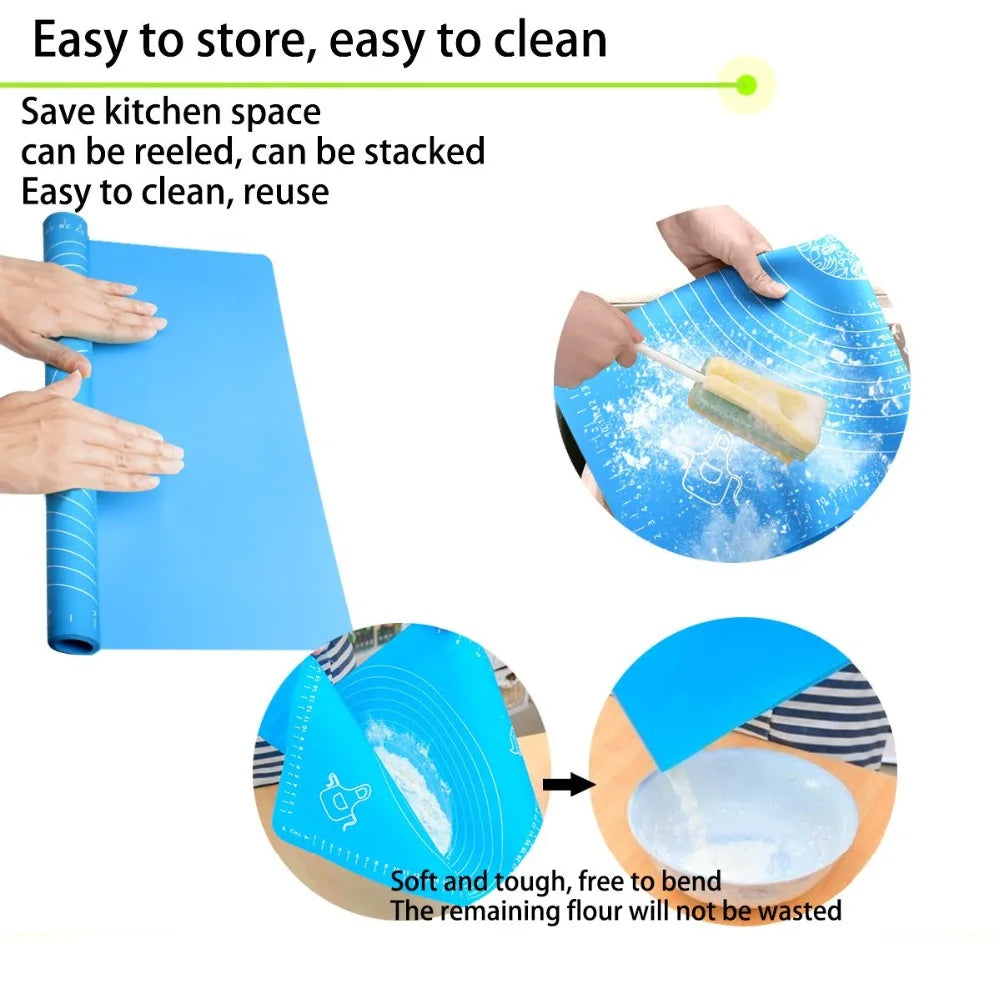 Multicolor Silicone Baking Mat 70/50/40cm Sheet Pizza Dough