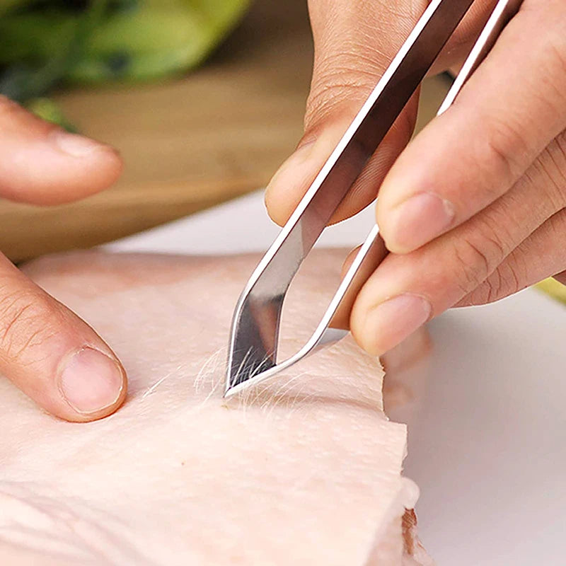 1pcs 430 Stainless Steel Fish Bone Tweezers Pincer
