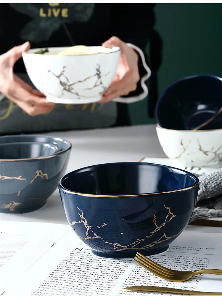 Nordic Dinner Irregular Plates Ins Gold Inlay Dinner