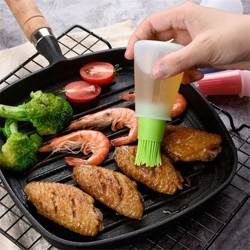 High Temperature Resistant Silicone Bottle Brush Bbq Brush