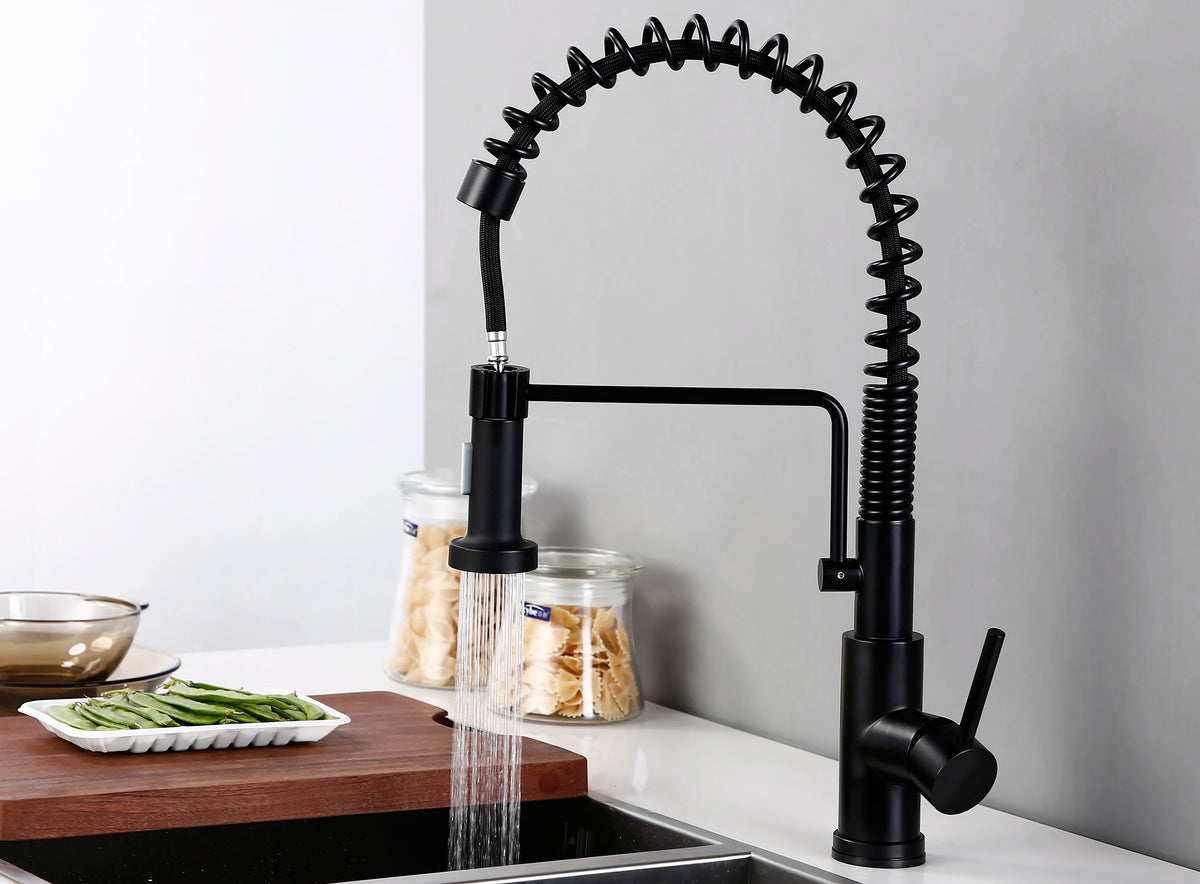Touch On Faucet Matt Black Sensor Activated Pull