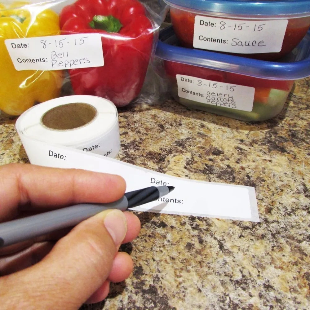 Roll Self-Adhesive Removable Freezer Refrigerator Food Storage