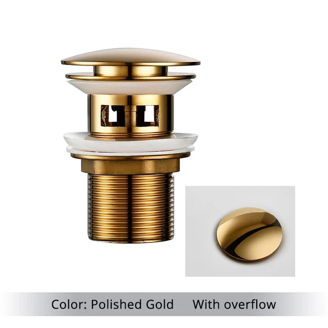 Bathroom Basin Gunmetal Pop-Up Drain Waste Stopper Sink