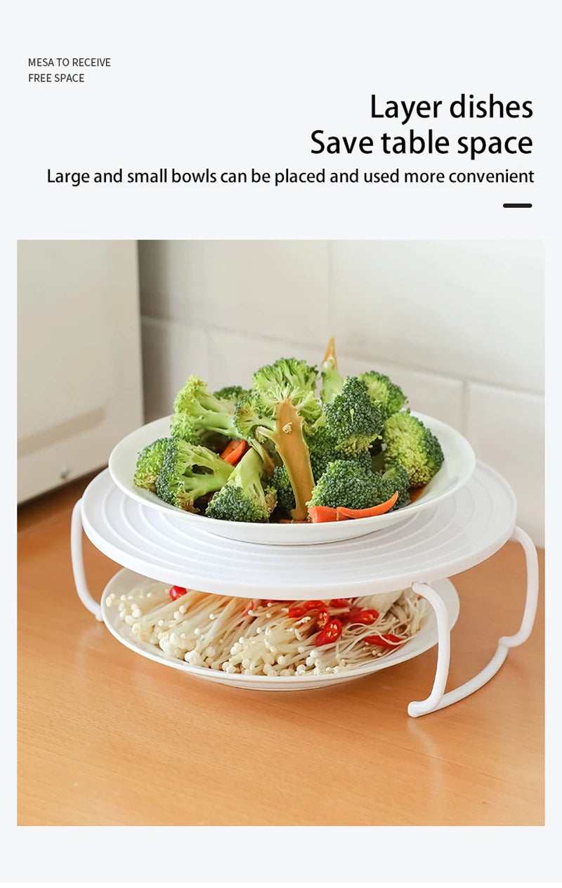 Microwave Storage Rack Meal Heating Tiered Steaming Rack