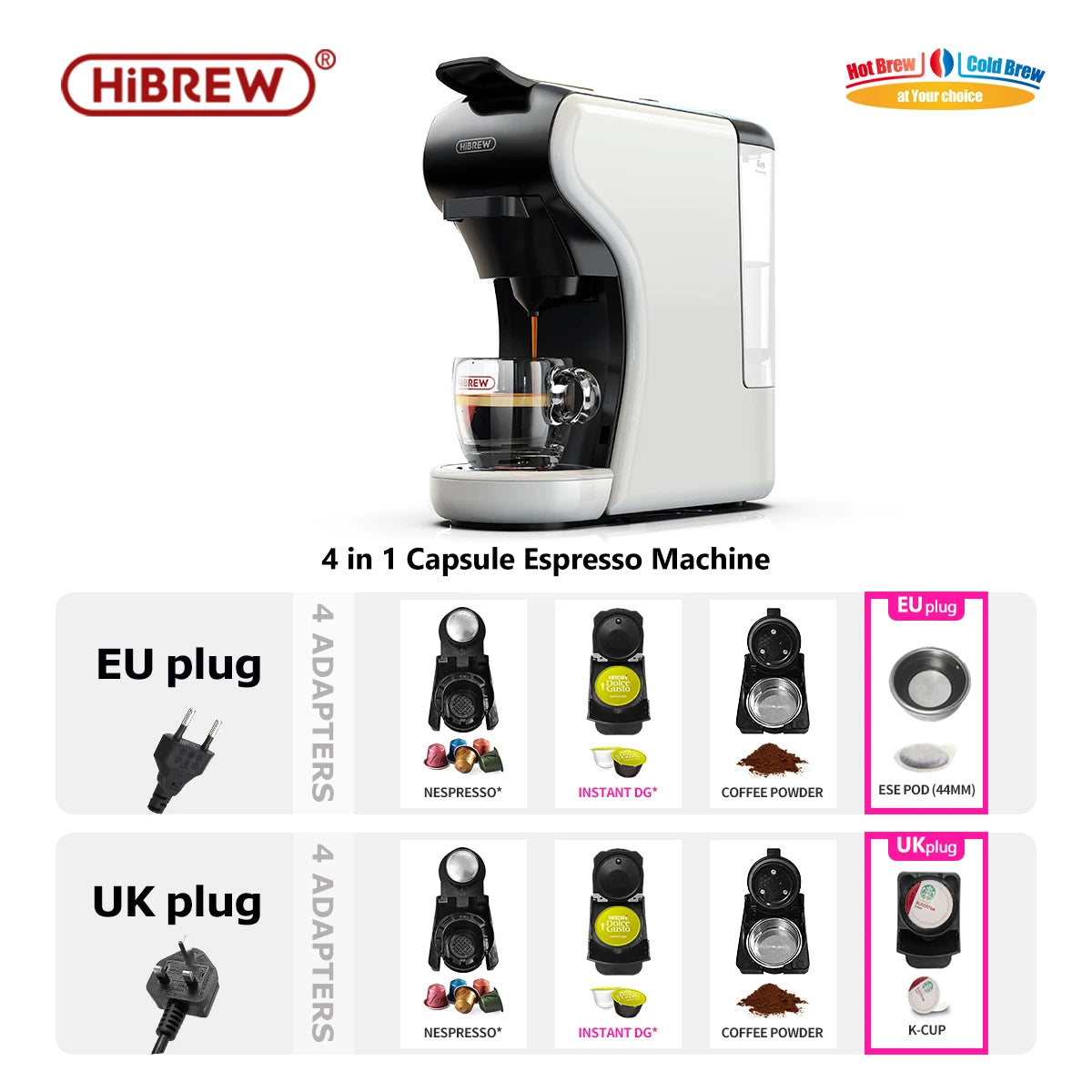 Hibrew In Multiple Capsule Coffee Maker Full Automatic