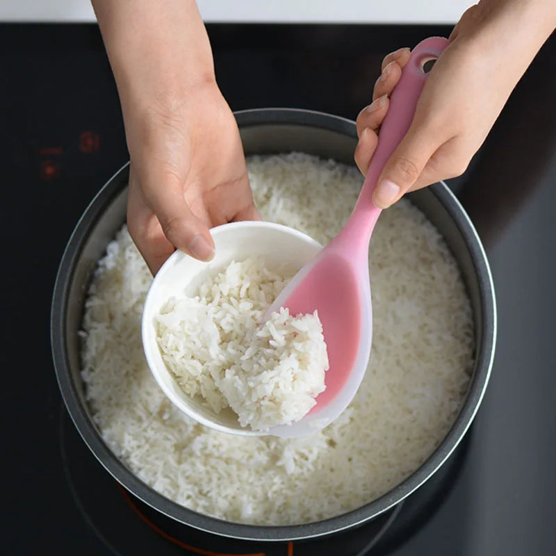 Colorful Silicone Rice Spoon Non-Stick Cooking Spoons Sushi