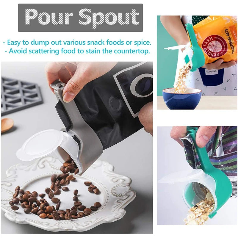 Food Storage Bag Sealing Clips Plastic Cap Sealer