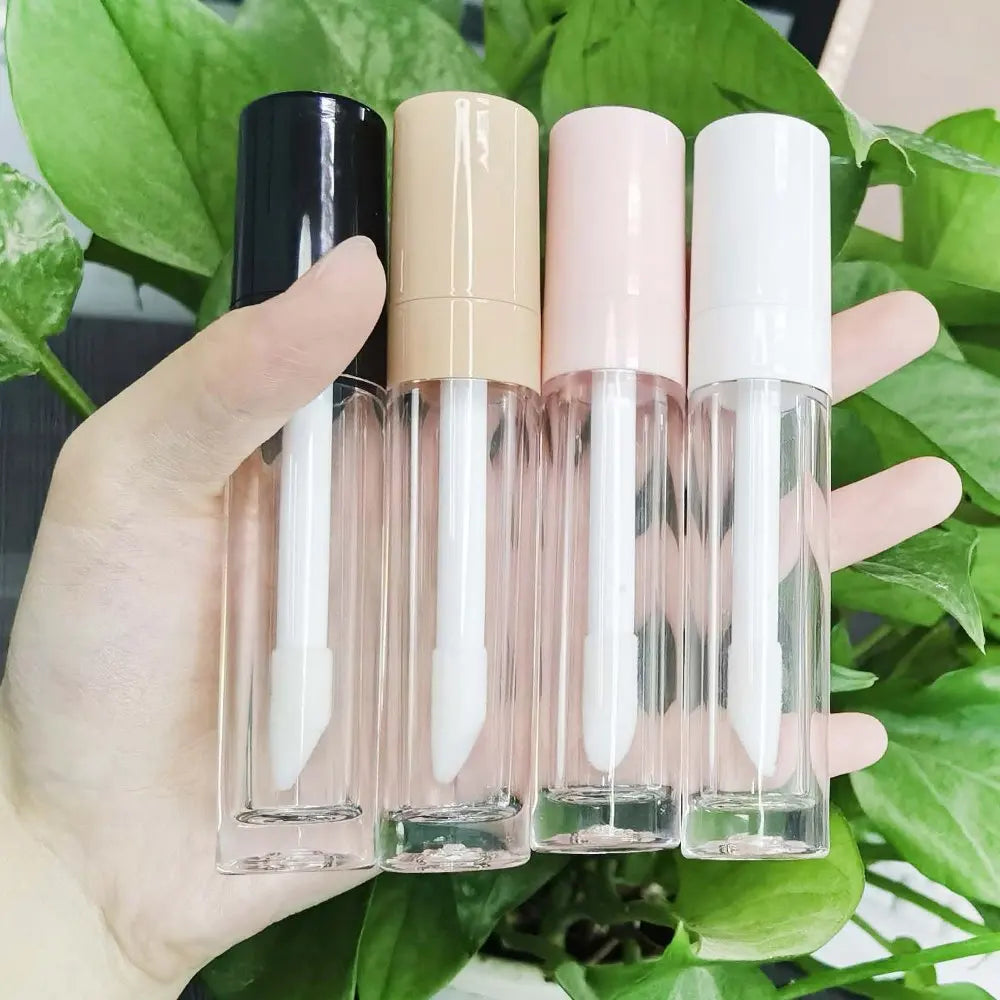 8ml Thick Wall Clear Lipgloss Tube Big Brush