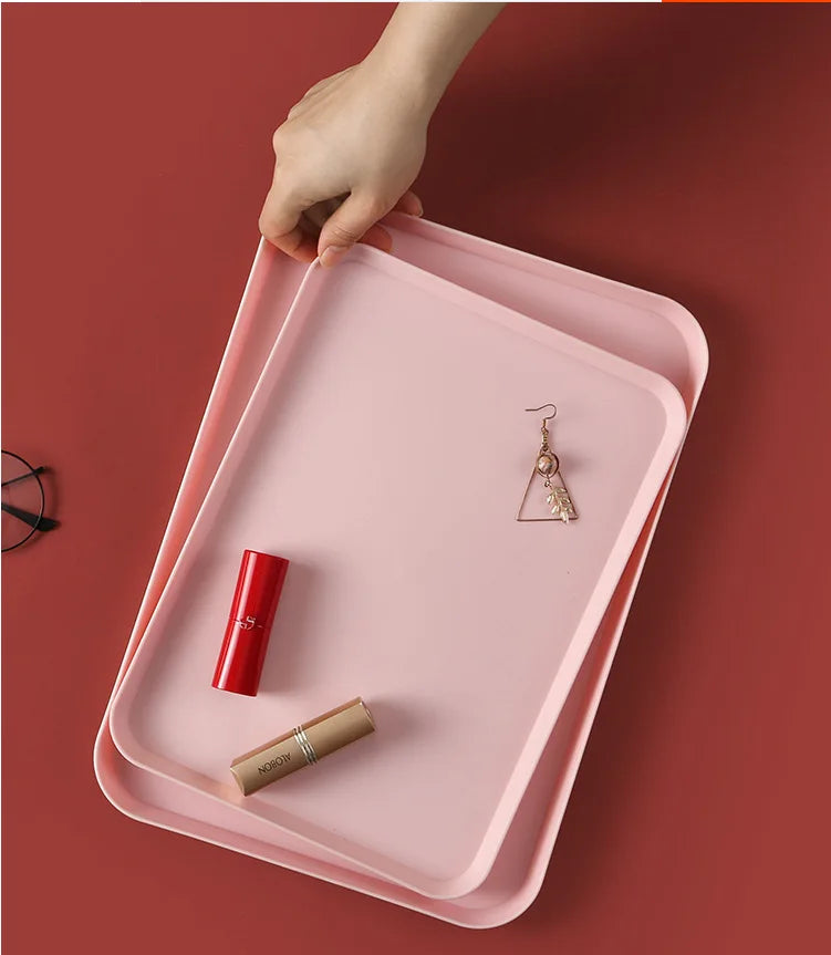 Exquisite Nordic Multi-Function Rectangular Plastic Serving Tray