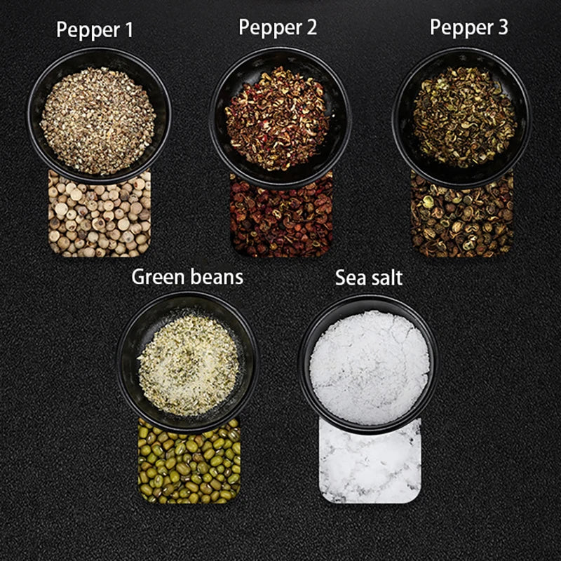 Stainless Steel Salt Pepper Grinders Bottle Spice Jar