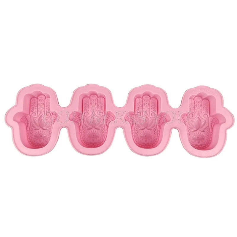 Lotus Hamsa Hand Epoxy Resin Silicone Mold Hand