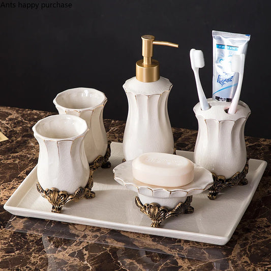 Retro Ceramic Bathroom Toiletries Bathroom Lotion Bottle